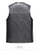 Men's Winter Leather Vest with Sloping Shoulder and Plus Velvet, Casual Warm Plus Size Waistcoat