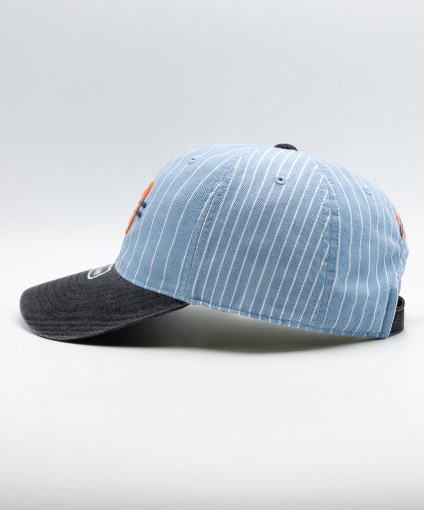 Wieoldeuwoldeu Baseball Denim Stripe Ball Cap
