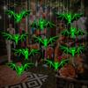 10pcs Halloween Glow-in-the-Dark Hanging Bats, Suitable for Holiday Decorations, Halloween Hanging Decoration