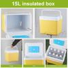 15L Camping Cooler Box Insulated Ice Chest Portable Ice Bucket Outdoor Hard Cooler for BBQ Camping Picnic