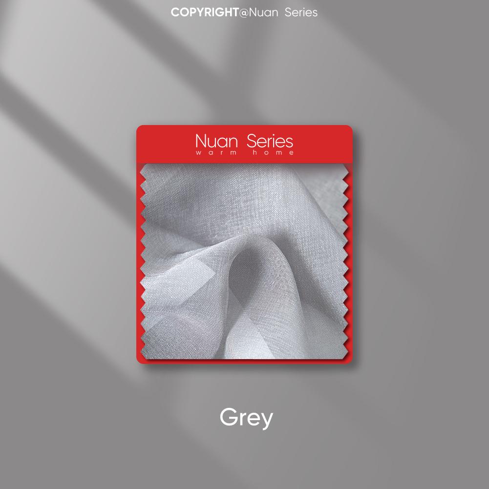 

1 шт. серия Nuan, модная двухцветная тюль-подзор для двери, занавеска с коротким стержнем, декоративная занавеска для окна, кухни W100cm x L100cm серый