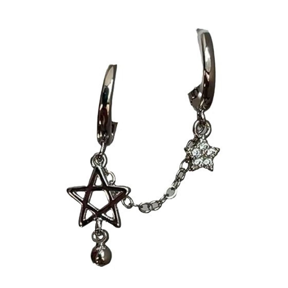 Star Ear Bone Chain Alloy Bone Nail Trendy Piercing Earrings  Girls