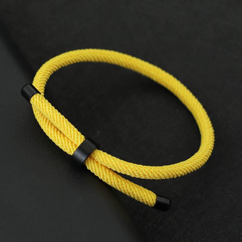 New Minimalist Stainless Steel Bracelet Adjustable Unisex 4mm Nylon Cord Chain Braclet Couple Gift For Lover Leisure Accessories