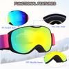 Kids Snowmobile Goggles Boys Girls Snowboard Glasses Snow Sports for Children Age 4-12 Anti Fog UV Protection Ski Skiing Goggles