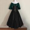 Women's Off‑Shoulder Half Sleeve Maxi Dress Loose Fit High Waist Vintage Renaissance Medieval Gown