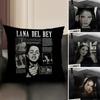 LLana DelL Ray Singer Cushion Cover Natural Linen Organic Fabric DoubleSided Printing Sofa Home Decor Gift Pillow Case
