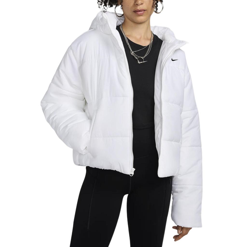 Nike Sportswear Classics Therma-FIT Loose Hooded Jacket Women Jacket White FZ5899-100