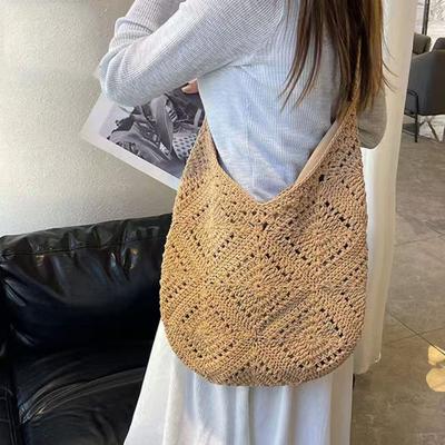 Trendige Messenger-Handtasche für Pendler, vielseitig, tragbar, aus Baumwollgarn gewebt