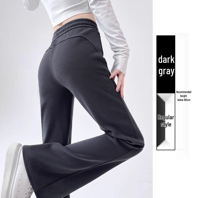 

Women s High-Waist Drape Micro-Flare Sweatpants - Casual Slimming Bell Bottoms for Spring & Autumn S: 70-95 lbs