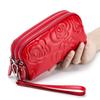 Genuine Leather Wallet Handbags For Women Embossing Process Rectangle Small Luxury Designer Female Messenger Purse