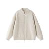 Men's Retro Stand Collar Knit Cardigan - Autumn Casual Loose Fit Zipper Sweater Jacket