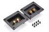 WYVERN AUDIO WV-BT1-2 Flush-Mount Speaker Terminal Box with 2 Banana Plugs, for Left and Right Channels, Set of 2