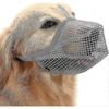 Verstellbare weiche Netz-Hundemaske mit bequemen Riemen für kleine, mittlere und große Hunde - Grau