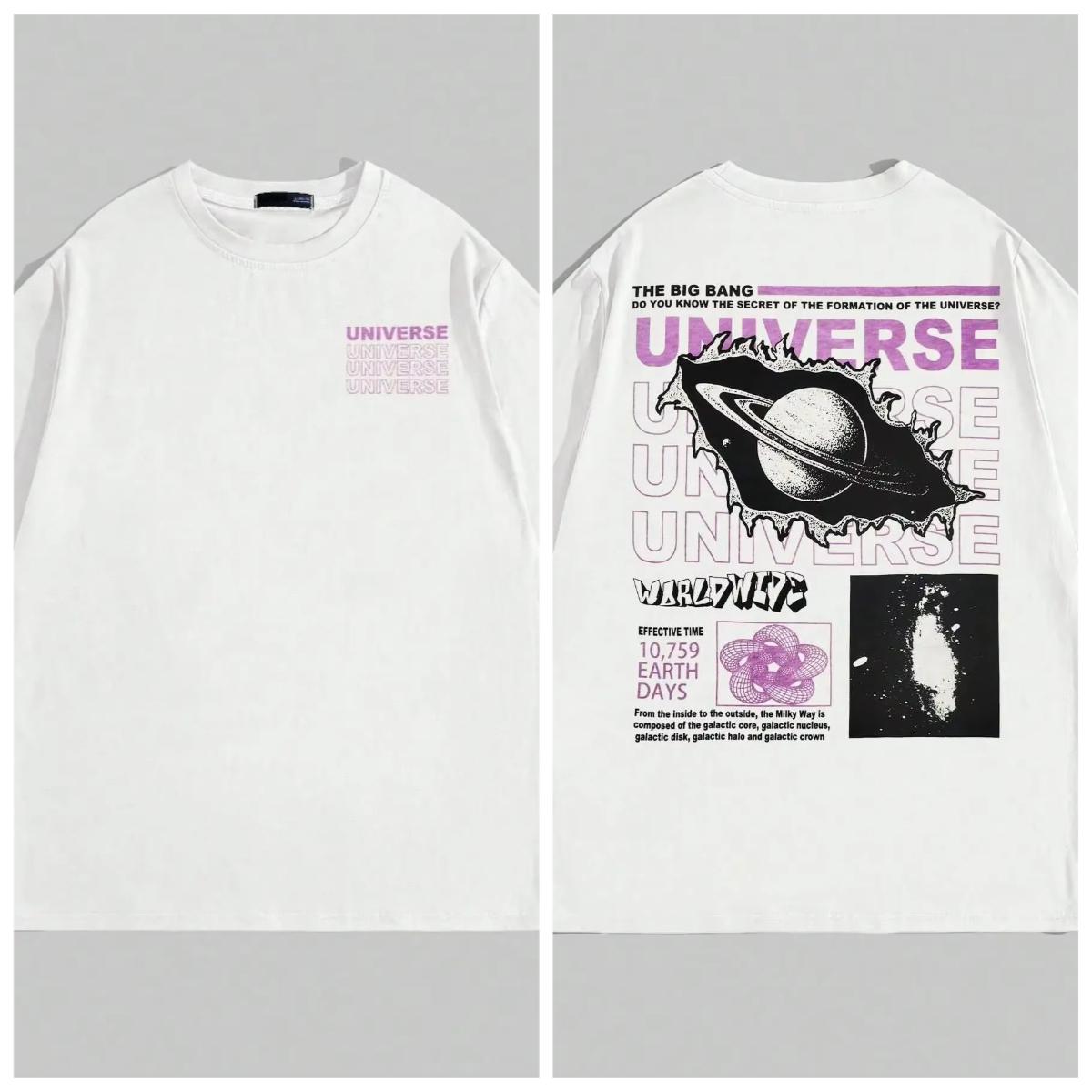 

Секрет Большого взрыва во Вселенной Мужские футболки Летние хлопковые футболки Дышащая свободная одежда Футболки в стиле хип-хоп XXXXXL