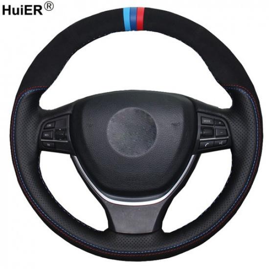 For BMW F10 520i 528i 2014 730Li 740Li 750Li Hand Sewing Steering Wheel Cover