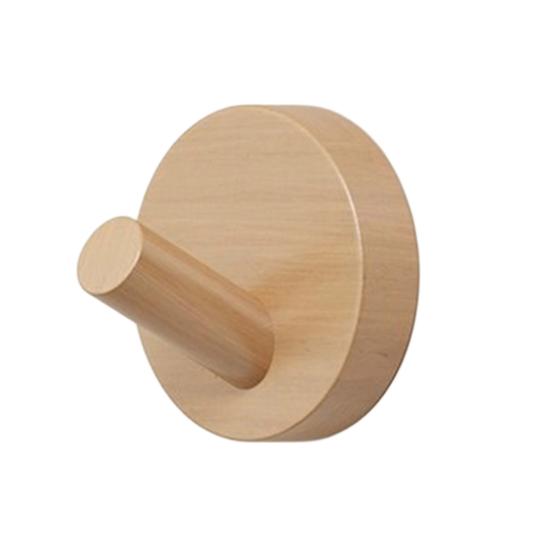 

Adhesive Wall Hook No Drill Wooden Hook Wood Oil Waterproof Processing Hook for Bathroom Kitchen Coat Towels A
