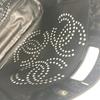 Chanel Punching Logo Triple Coco CC CC Mark Big Bag Hand Bag Enamel Black