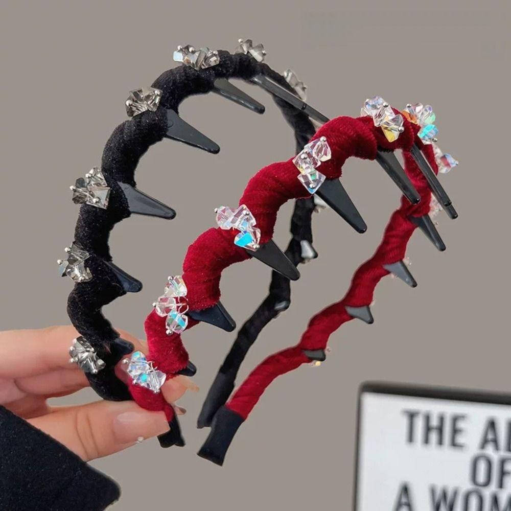 Toothed High Cranial Top Headband Korean Style Non-slip Hair Hoop  Makeup