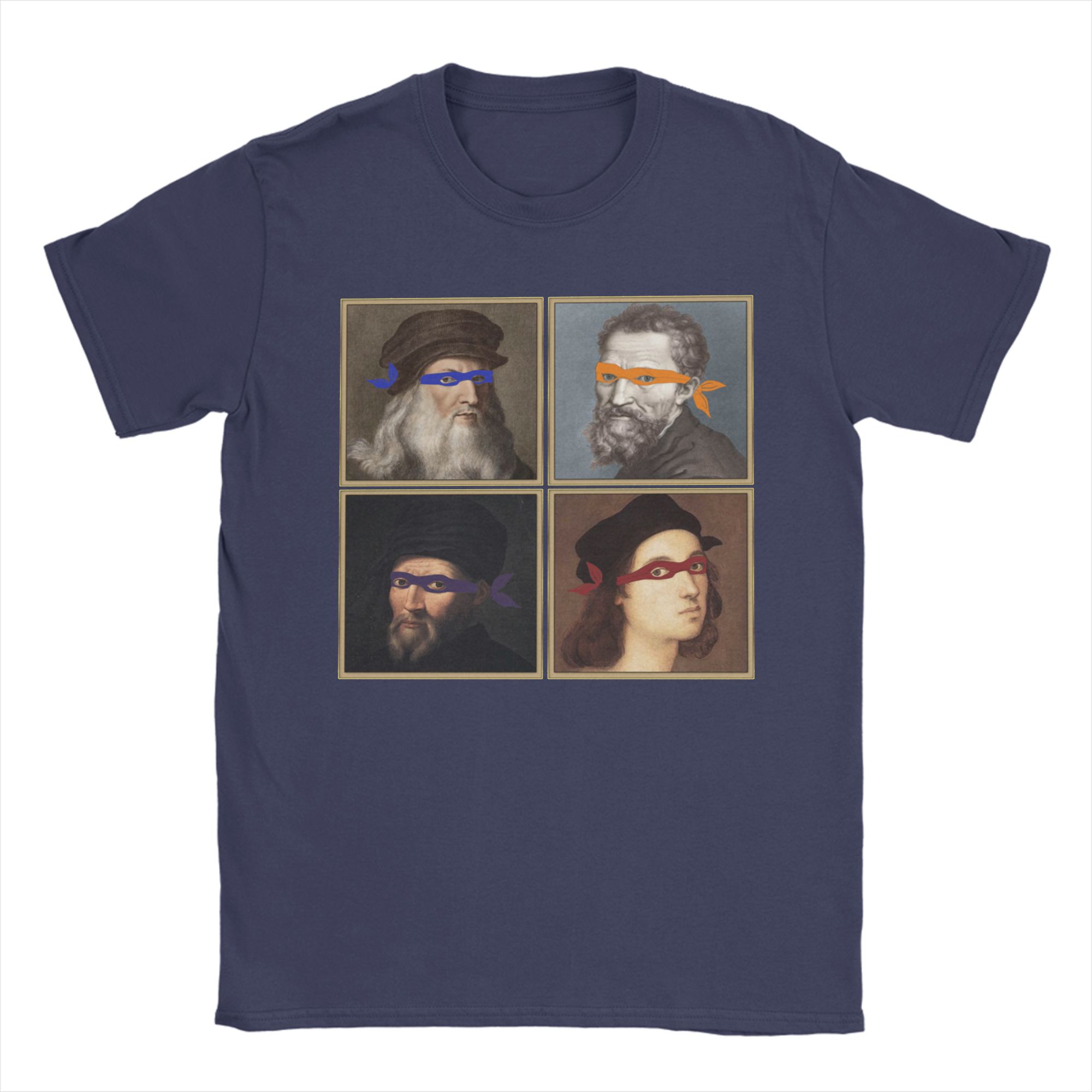

Science Turtles T-Shirt for Men Mutant Ninja Leisure Pure Cotton Tee Shirt Crewneck Short Sleeve T Shirt Gift Idea Clothes M