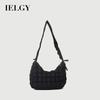 Large Capacity Diamond Pleated Shoulder Messenger Bag