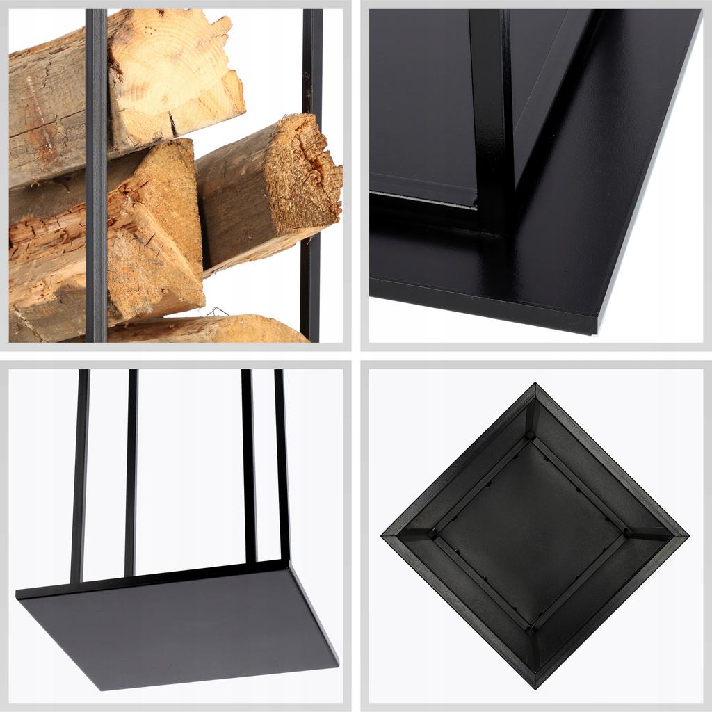 KADAX Firewood Rack Fuel Wood Metal Basket for Fireplace 80 Cm