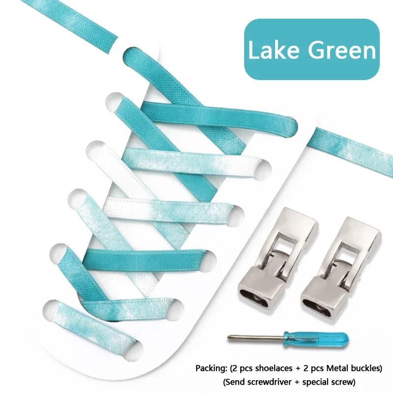 No Tie Shoe Laces Metals Croos Locks Elastic Shoelaces for Sneakers Fashion Convenient Lazy Shoes Lace Accessories 1 Pair