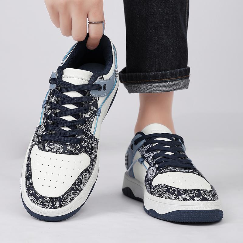 Herren Casual Skateboardschuhe Bedruckte Laufschuhe Joggingsneaker Schuhe für Studenten Übergröße