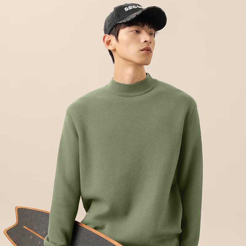 MINISO Men's 2024 Mock Neck Knit Sweater