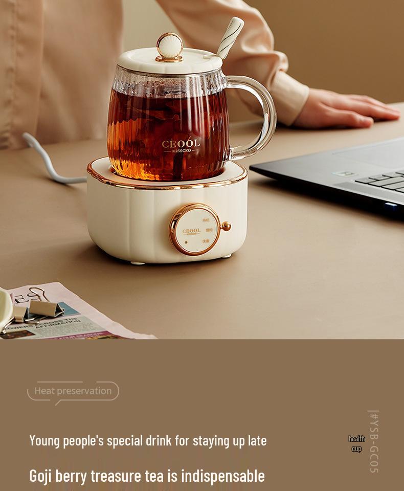 Kompaktní elektrický čajovar: Multifunkční mini zdravotní hrnec a květinová konvička na čaj se samostatným vařičem