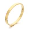 Exaggerated Glossy Buckle Stainless Steel Bracelet - Trendy and Elegant Design