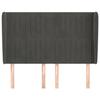 VidaXL Headboard with Ears Dark Grey 147x23x118-128 Cm Velvet3118243