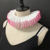 Comfortable Ribbon Faux Collar Colonial Clown Choker Neck Collar Ideal for School Uniforms Performances and Parties