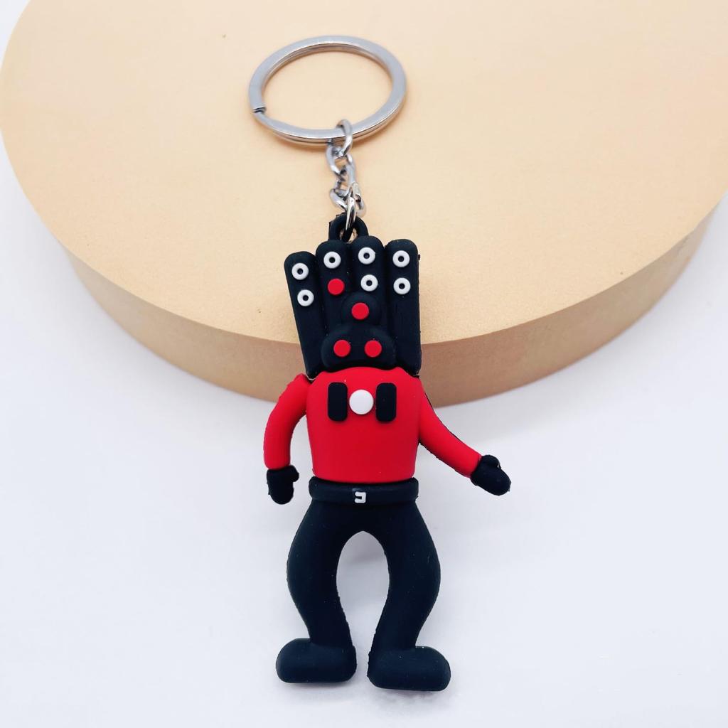 Skibidi Toilet Serie Horror Spiel Toiletten Schlüsselanhänger, Lautsprecher Mann Boss Schlüsselanhänger, Cartoon Jungen Mädchen Lustig Dekorativ Heißes Spiel Rolle Toiletten Mann Kreativ