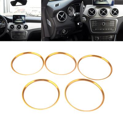 5 piezas de embellecedor de anillo de salida de aire autoadhesivo para cubierta de abertura de ventilación de aire acondicionado