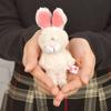 NICI Angora Rabbit Keyring, 10cm, White, BB Bean Bag for Kids, W6 x D5 x H15cm