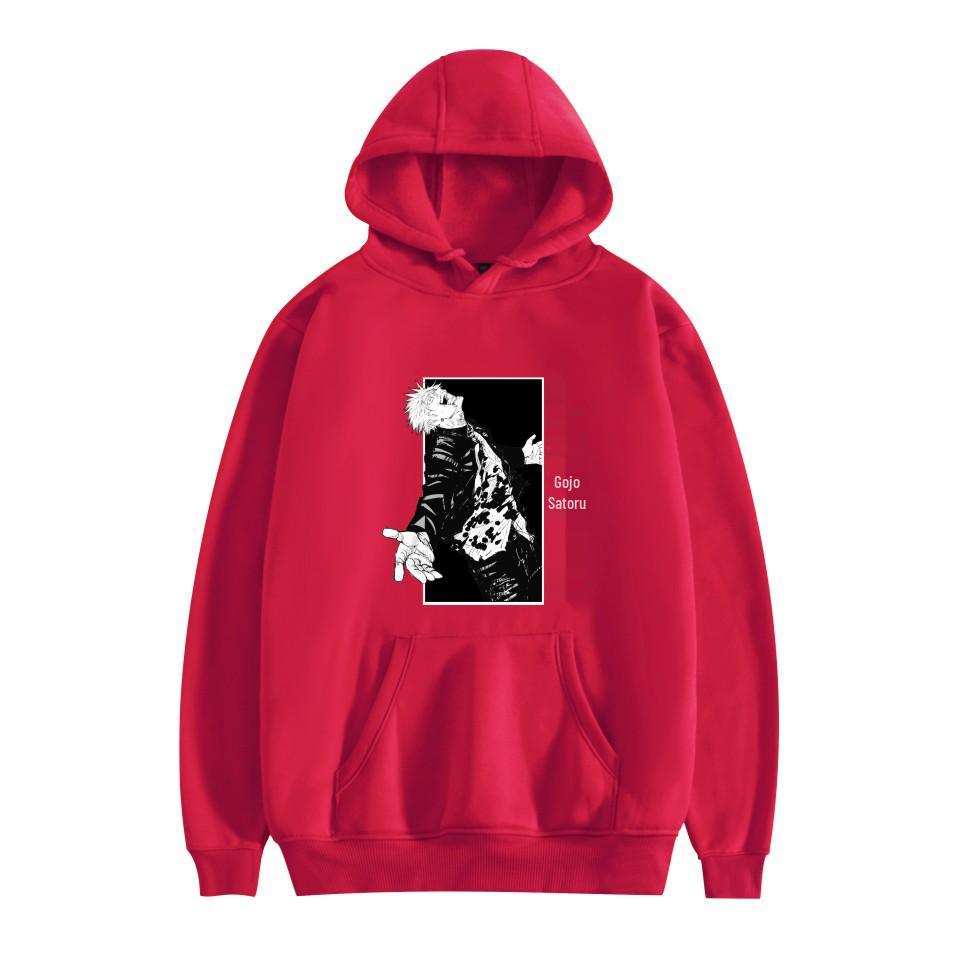 Jujutsu Kaisen Bedruckter Herren-Kapuzenpullover in Übergröße für den Herbst