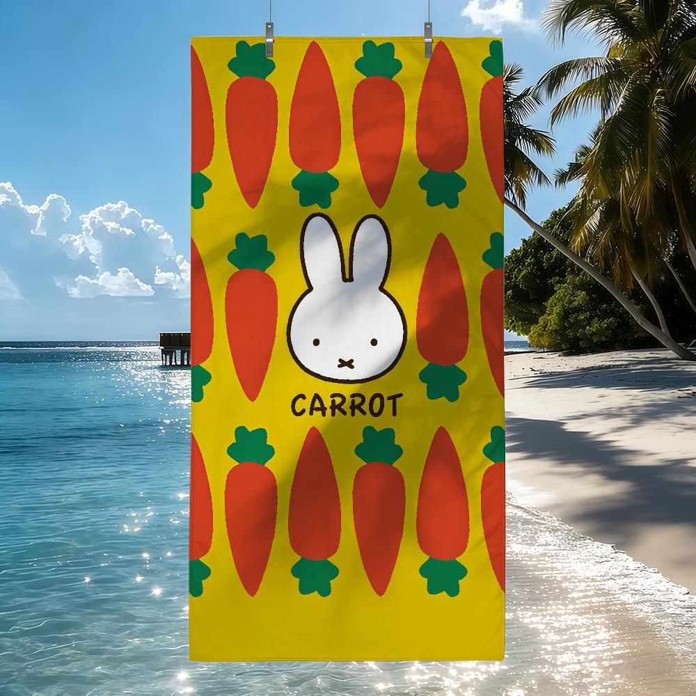 Cartoon Miffy Towel Quick Drying Beach Towels Are Suitable For Swimming Pools Camping Yoga And The Gym