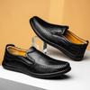 Fashion New Breathable Male Loafers Handmade Casual Leather Shoes for Men Walking Shoes Outdoor Slip on Footwear Handmade Business Flats