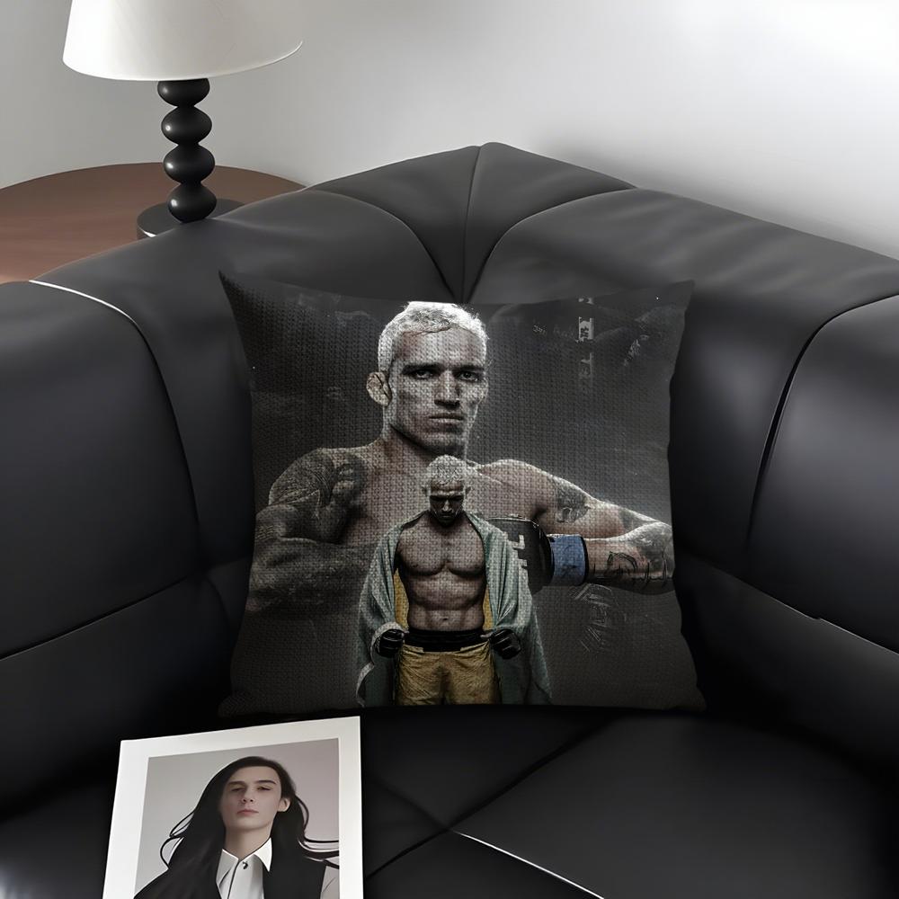 CCharles OliveiraA Boxer Cushion Cover Natural Linen Organic Fabric DoubleSided Printing Sofa Home Decor Gift Pillow Case