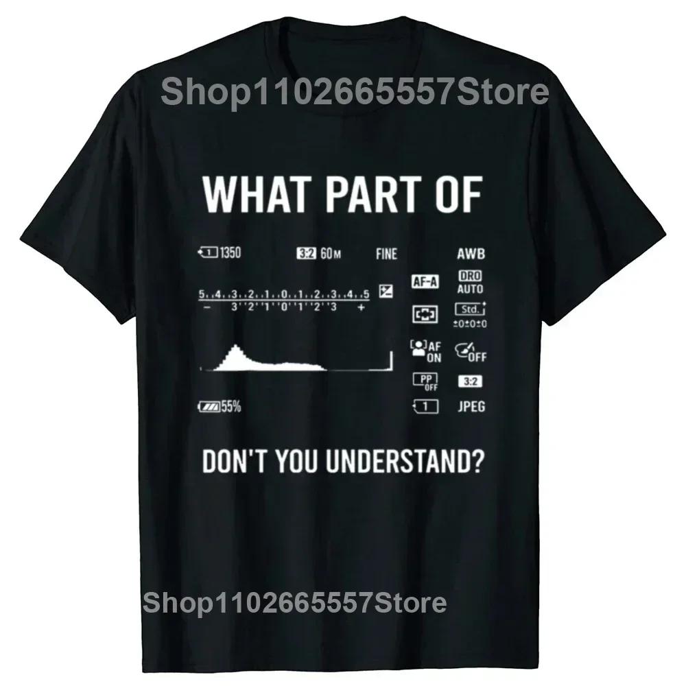 Funny Photographer Professional Photography Camera Menu T Shirts Summer Graphic Cotton Streetwear Short Sleeve Gifts T-shirt Men