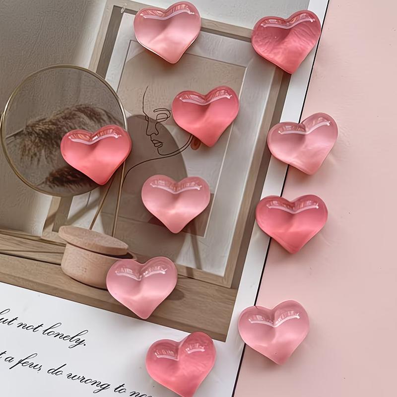 9Pcs Heart-Shaped Decorative Refrigerator Magnets Set Cute Decoration For Home Office Whiteboard Dishwasher Decor Perfect Gift