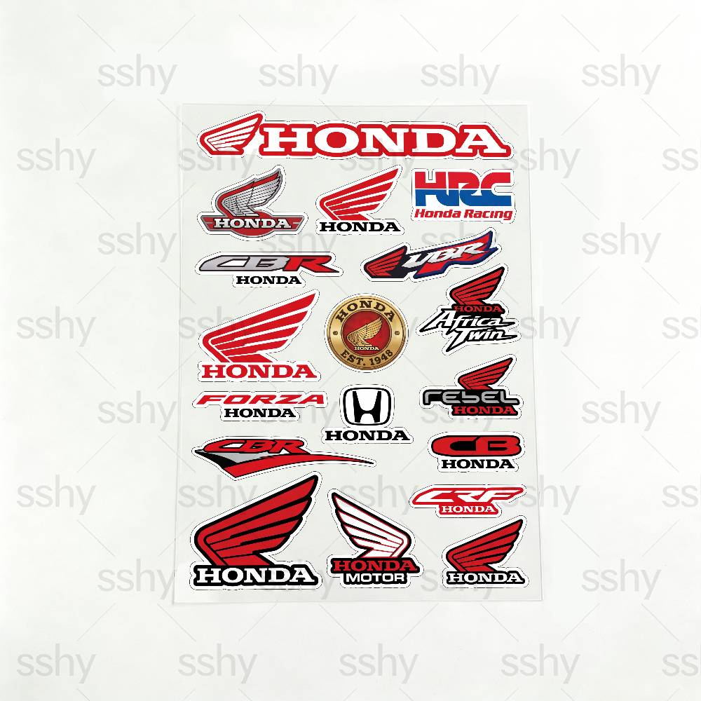 FOR HONDA HRC H WING Waterproof Reflective Motorbike Stickers Easy Peel Removable Decals for Motorcycle Car