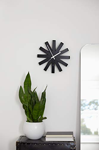 Umbra Ribbon Wall Clock, Black, 2118070-040