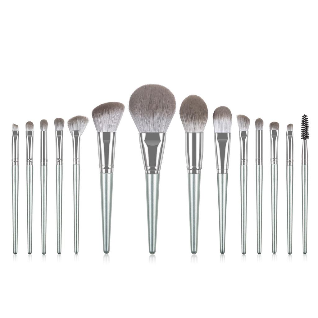 Makeup brush set, eye shadow brush, powder blusher brush, highlight brush, powder brush, eyelash brush, 14 pieces