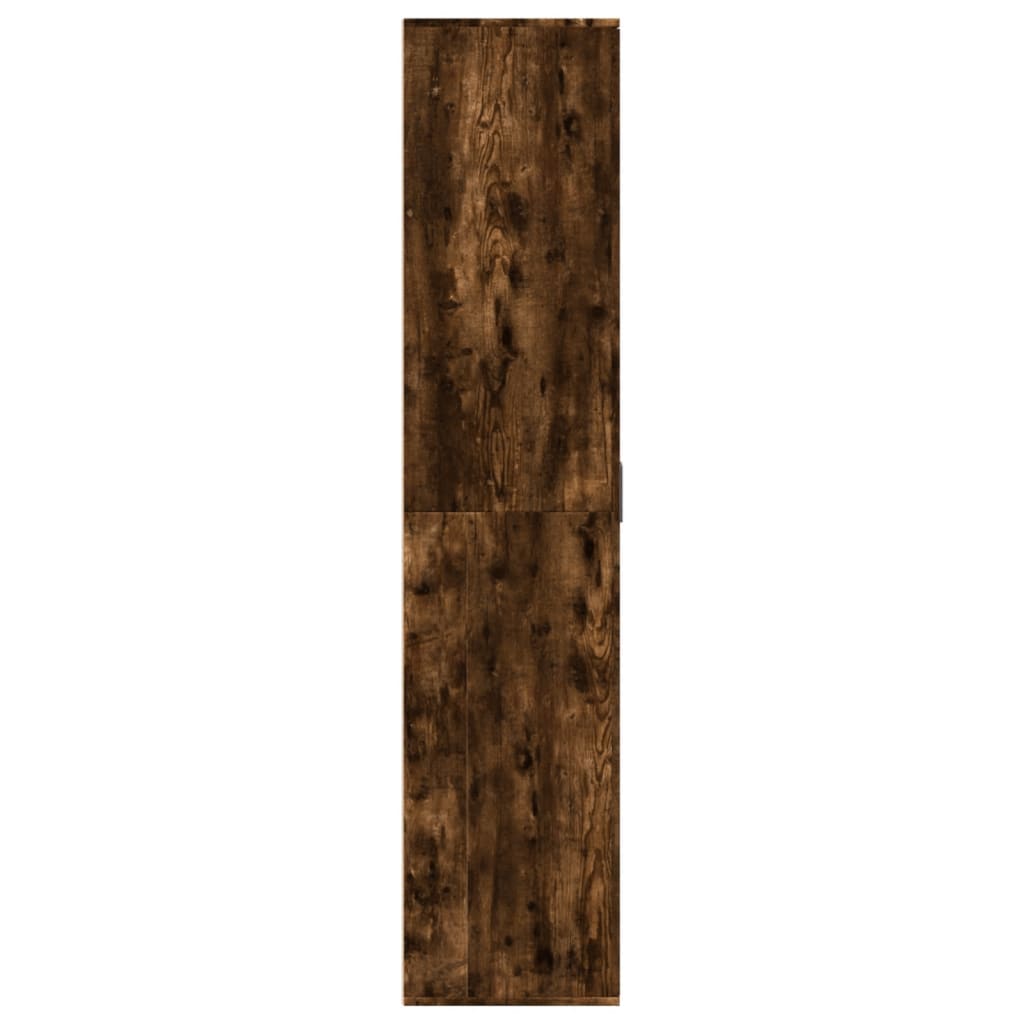 Shoe Cabinet Smoked Oak 80 x 39 x 178 cm Wood Based Material