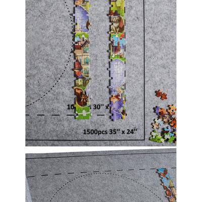 Tapis de rangement pour puzzle jusqu'à 1500/2000/3000 pièces Grand organiseur de rangement pour puzzle en feutre Accessoires de couverture