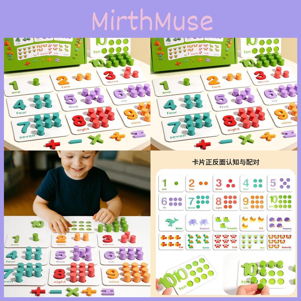 Math Education Early Aid Wooden Counting And Number Operations Puzzle For Kids