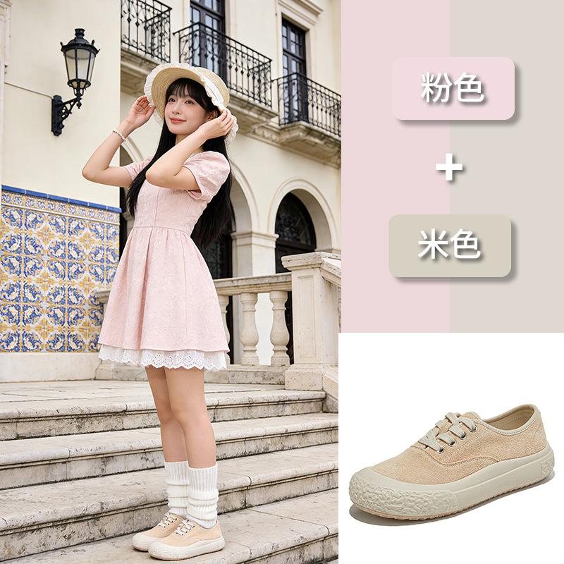 First Layer Cowhide Little White Shoes Spring Casual Shoes Women's Sports Retro Flat-soled Single Shoes Versatile and Comfortable Women's Shoes