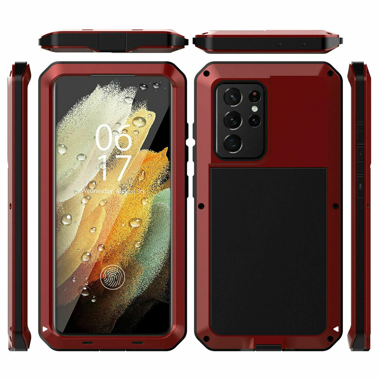 

Роскошный металлический алюминиевый бампер для телефона Samsung Galaxy S25 S24Ultra S23 S22 S21 S20 S10 Note10 20ultra силиконовый противоударный защитный чехол For Samsung Galaxy Note 20 Ultra красный