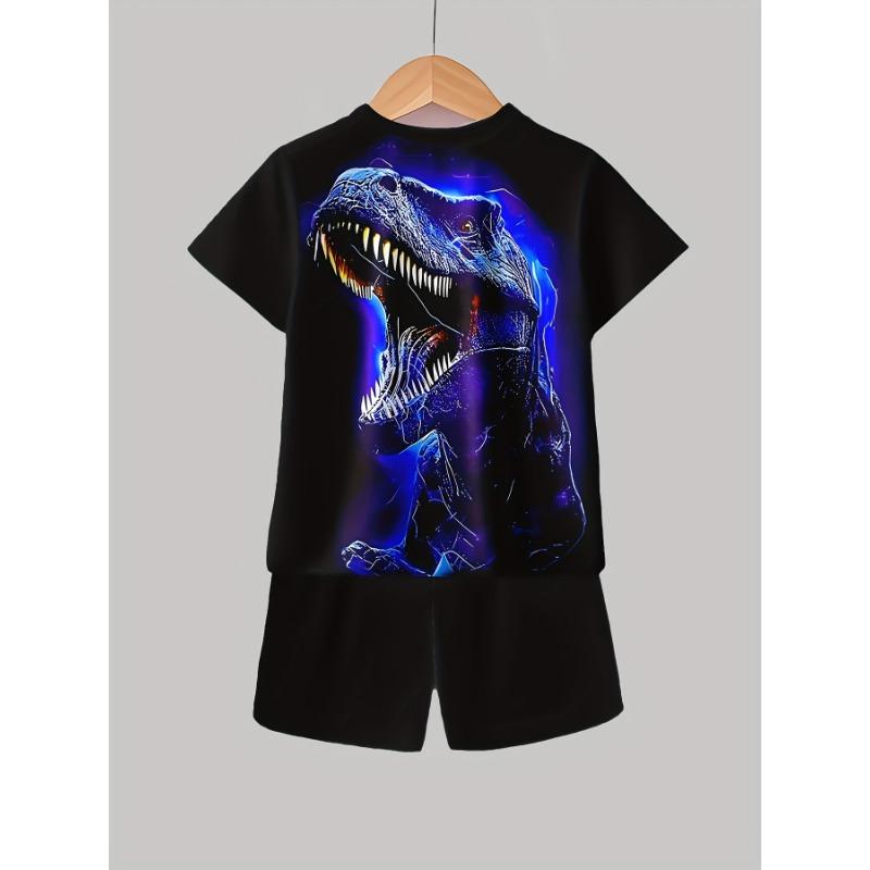 

Boys Suit Fashion 3D Printed Casual Pullover Short Sleeve Shorts T Sweatshirt, Boysoutdoor T-Shirt Shorts Set, for Outdoor 110cm